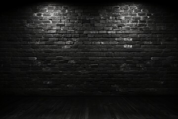 Abstract dark textured black brick wall background for creative graphic and web design projects - Powered by Adobe