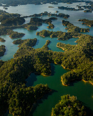 Guatape in Colombia, aerial