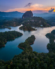 El Peñón, Guatapé in Colombia during sunset