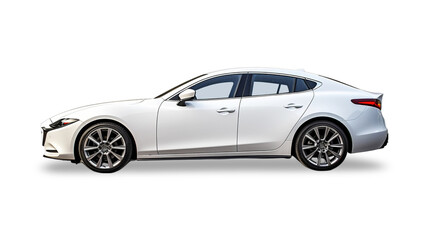 Fototapeta premium white sports car isolated on transparent Background 