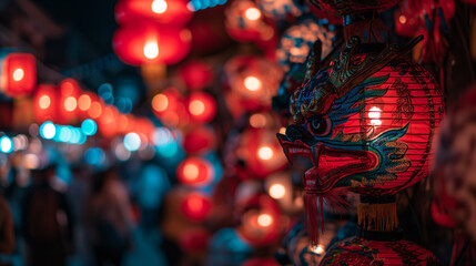 Obraz premium Chinese New Year - Year of the Dragon Lantern