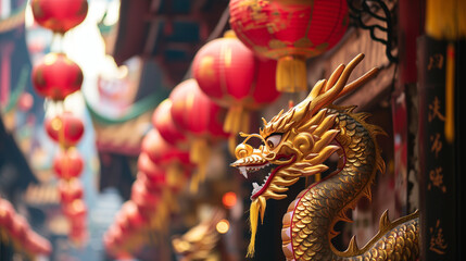 Fototapeta premium chinese new year dragon