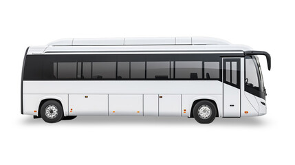 White bus isolated on Transparent background  - Powered by Adobe