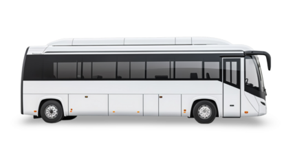 White bus isolated on Transparent background 