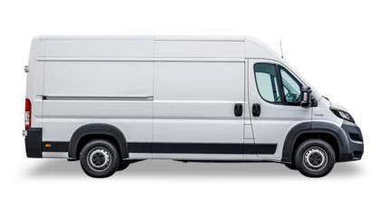 Fototapeten white delivery van isolated on transparent Background  © adam