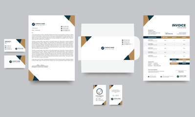 Stationery Design Letterhead Business Card Invoice Envelope Design. Branding Identity Design.