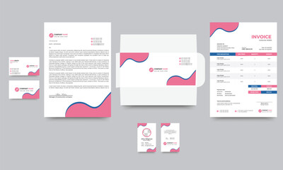 Stationery Design Letterhead Business Card Invoice Envelope Design. Branding Identity Design.
