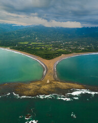 Whale tail beach in Costa Rica