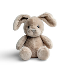 soft toy rabbit Isolated On Transparent Background  - obrazy, fototapety, plakaty