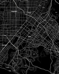 Irvine California Map, Detailed Dark Map of Irvine California