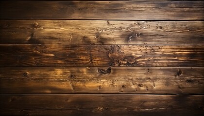 Rustic and aged brown wooden texture background with a single bright light casting illumination - obrazy, fototapety, plakaty