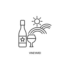 Vineyard concept line icon. Simple element illustration. Vineyard concept outline symbol design.