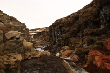 Studlagil Canyon is located in eastern Iceland, hidden in the middle of the J&ouml;kla River