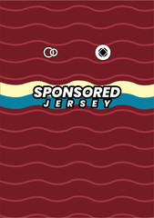 Soccer jersey pattern design. Geometric pattern on blue abstract background for soccer kit, football kit or sports uniform. T-shirt mockup template. Fabric pattern. Sport background