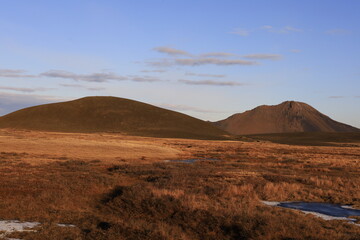 View on a mountain in the Austurland region of Iceland