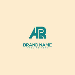 Alphabet modern unique letter AR RA logo design template - vector