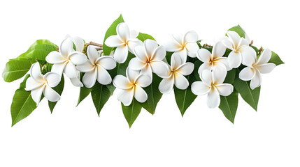 plumeria flowers isolated on transparent background