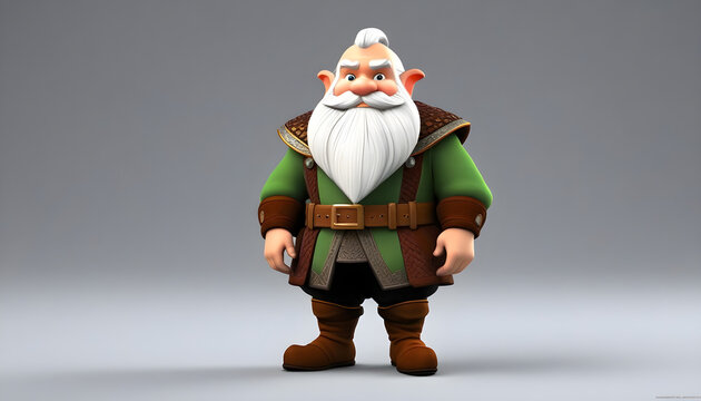 3d dwarf smith-game cartoon