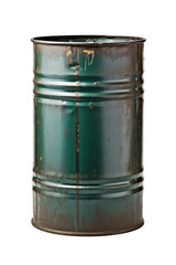 Old oil barrel isolated on transparent background