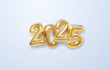 Happy New 2025 Year. Holiday vector illustration