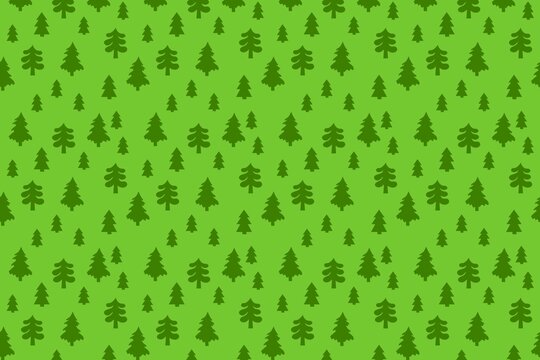 Fabric pattern or green background Christmas tree pattern © tiwlip