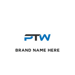 PTW logo. P T W design. White PTW letter. PTW, P T W letter logo design. Initial letter PTW linked circle uppercase monogram logo. P T W letter logo vector design. 