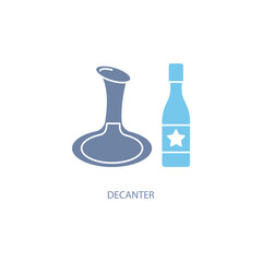 decanter concept line icon. Simple element illustration. decanter concept outline symbol design.