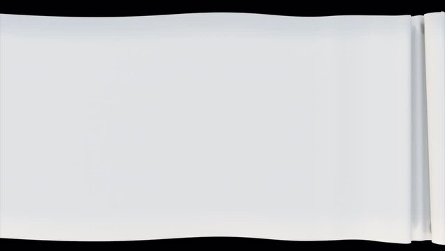 Roll White Cloth.
A roll of white fabric unrolls and folds against a transparent background.