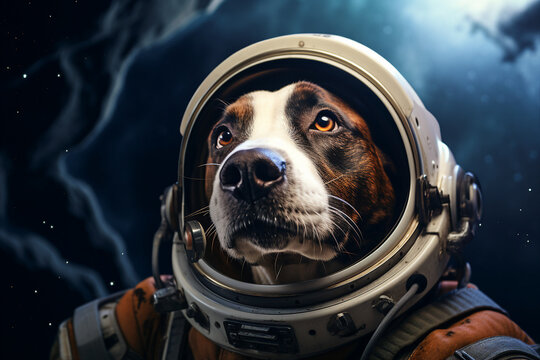 Created with generative ai tools astronaut portrait exploring deep space discover new planet