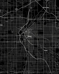 Denver Colorado Map, Detailed Dark Map of Denver Colorado