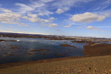 Mývatn is a shallow lake situated in an area of active volcanism in the north of Iceland, near...