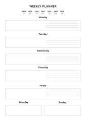 Weekly Planner Sheet