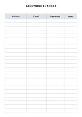 Password Tracker