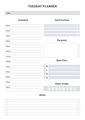 Tuesday Planner