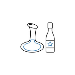 decanter concept line icon. Simple element illustration. decanter concept outline symbol design.