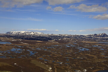 Mývatn is a shallow lake located in an area of active volcanism in northern Iceland, near the...
