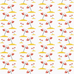 Beach umbrella abstract colorful seamless pattern vector illustration