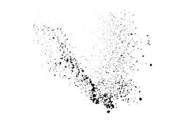 Splash drop black ink. Grunge texture background. Vector illustration. Design elements.	
