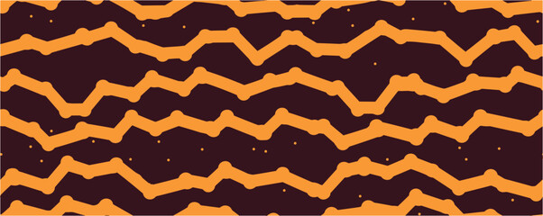 Fluid 2D illustration of modern movement. Seamless print. Seamless. Digital image with a psychedelic stripes.