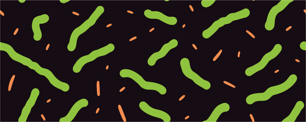 Chaotic cucumbers. Marker Drawn Animal Fur. Vector seamless background of cucumbers. Seamless pattern with flat style.