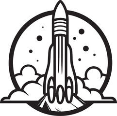 Futuristic Rocket logo vector illustration. Futuristic Rocket vector Icon and Sign.