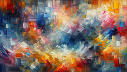 abstract colorful background oil painting