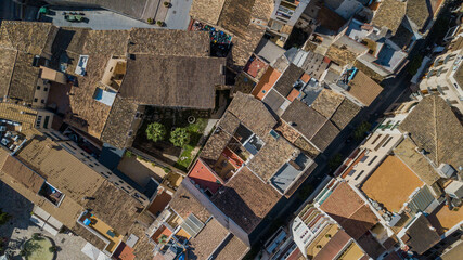 SPAIN - MALLORCA - Topdown droone view for the roof