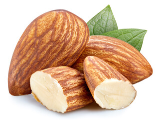 Almond isolated on white background