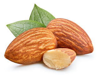 Almond full macro shoot nuts healthy