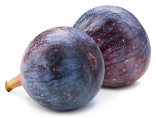 Ripe fig fruits on the white background