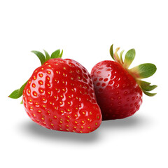 strawberries isolated  on Transparent background