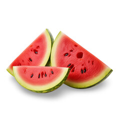 slice of watermelon isolated  on Transparent background