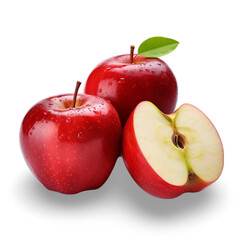 red apples isolated  on Transparent background