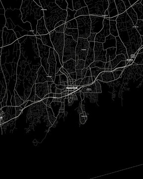 Stamford Connecticut Map, Detailed Dark Map of Stamford Connecticut